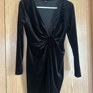 Elegant Black Velvet Dress